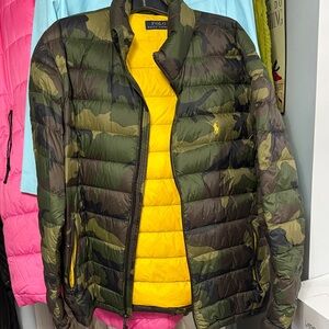 Polo by Ralph Lauren Men's Green Camouflage Puffer Jacket